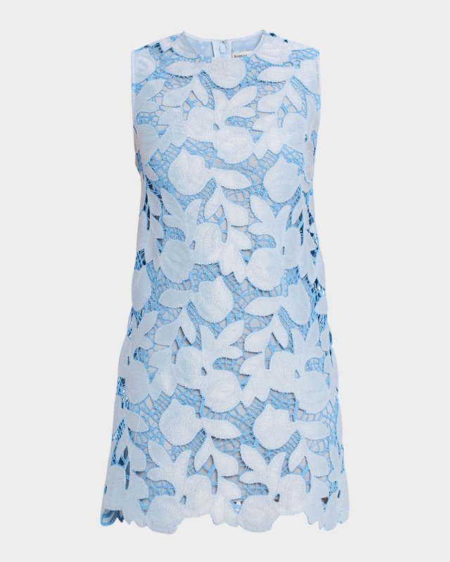 Mickie Cotton Floral Lace Mini Dress